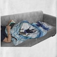 thumbnail image 6 of Triathlon Soft Flannel Fleece Throw Blanket, Olympics Sports Themed Composition with Running Cycling Swimming, Cozy Plush for Indoor and Outdoor Use, 70" x 90", Sky Blue and Multicolor, by Ambesonne, 6 of 6