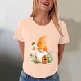 thumbnail image 2 of vigerkar Gnome T-Shirt for Women Floral Graphic Tees Cute Gnome Short Sleeve Tee Tops 2026 Summer (Light Pink, 3XL), 2 of 8