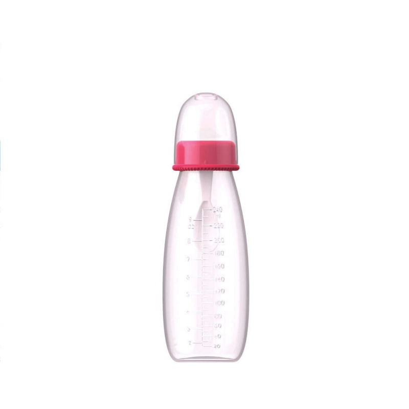 cereal in milk bottle