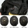 thumbnail image 3 of Fine Mono NPU Men's European Human HairHuman Hair Men Toupee Wigs  Natural Hairline Hairpieces PU Replacement System Men Wig, 3 of 6