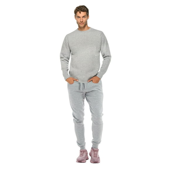 Sweatsuits 2Pcs Sets for Women Mens Tracksuit Unisex Sweatshirt and Sweatpant Tracksuit Sets Track Suit Set Super Soft High Quality Heather Grey Set of 2 Casual Sport Top Jogging Set Women Sweatsuits