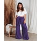 thumbnail image 1 of Pantalones casuales de primavera y verano para mujer, pantalones de pierna ancha de color sólido de talla grande, pantalones de mujer, ropa, 1 of 6