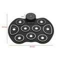thumbnail image 4 of Compact Size USB Roll-Up Silicon Drum Set Digital Electronic Drum Kit 9 Drum Pads with Drumsticks Foot Pedals for Beginners Children Kids, 4 of 4