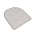 thumbnail image 2 of Sweet Home Collection U-Shaped Memory Foam Tufted Non Slip Chair Pads 2 PK, Light Gray, 2 of 3
