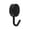 Black, variant on 1PC No Drill Self Adhesive Wall Hooks, Cute Round Colorful Waterproof Sticky Hooks, Heavy Duty No Damage Stick On Hooks for Bathroom, Door, Kitchen, Key & Towel Hanging,Black