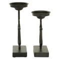 thumbnail image 6 of DecMode 2 Candle Black Metal Candle Holder, Set of 2, 6 of 8