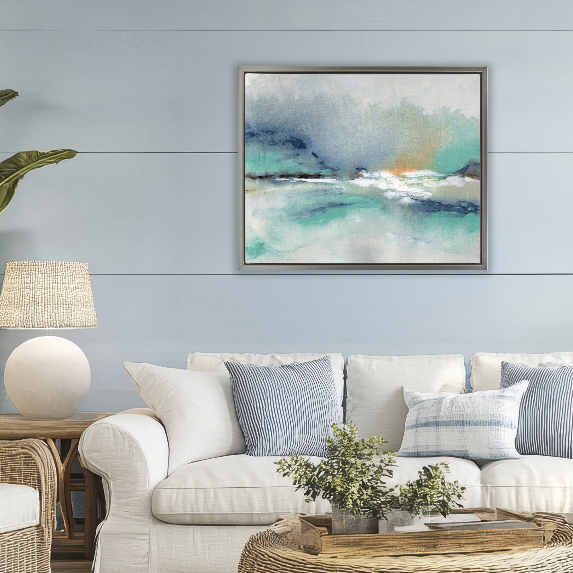 Stupell Industries Sun Bleached Crossing Gray Framed Floater Canvas Wall Art, design by NLS Design