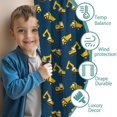 thumbnail image 3 of Blackout Kids Curtains,Cartoon Construction Vehicles Bulldozers Childrens Insulated Curtains Set Of 2,Bedroom Essentials,Toddler Room Decor 42"x54", 3 of 5