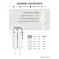 thumbnail image 7 of Womens Casual Capri Pants with Drawstring Elastic Waist Comfy Wide Leg Loose Trousers, 7 of 7