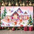 thumbnail image 3 of Gingerbread Man Christmas Banner Christmas Tree Holiday Display Gift Boxes Christmas Stockings Xmas Backdrop for Christmas Party Holiday Decoration Indoor Celebration, 3 of 9