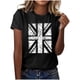 thumbnail image 1 of Camisetas de Verano de Manga Corta de las Mujeres Nuevo Suéter de Cuello de Tripulación, Top de Fiesta Impreso Casual para la Primavera, 1 of 4