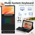 thumbnail image 6 of XZAMB Case with Keyboard for Kindle Fire HD 10&10 Plus (2021&2023) 10.1 inch,7 Color Rainbow Backlit Detachable Keyboard Magnetic Case with Pen Slot for HD 10 11th/13th Gen-Black, 6 of 8
