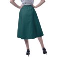 thumbnail image 4 of Moomaya Womens Below Knee Length A-Line Skirt Front Button Casual Skirt w/ Pockets, 4 of 6