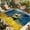 Blue Yellow, variant on Blue Yellow Spring Floral Outdoor Rug for Patio/Deck/Porch, Non-Slip Large Area Rug 5 x 8 Ft, Watercolor Summer Botanical Indoor Outdoor Rugs Washable Area Rugs, Reversible Camping Rug Carpet Runner