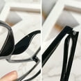 thumbnail image 7 of sunsanly Blue Light Blocking Glasses Unisex Retro Clear View Strong Hinge Transparent with Brim Eye Protection Clear Bluelight Glasses Spectacles, 7 of 7