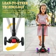 thumbnail image 6 of GAOMON 3 Wheel Scooter with Light Up Wheels, 4 Adjustable Heights, ABEC-9 Bearings, Lean-to-Steer Kick Scooter for Ages 3-8, Black, 6 of 6