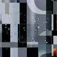 thumbnail image 5 of PRATYUS  Geometric Fabric Shower Curtain Set, Abstract Mid Century Modern Minimalist Waterproof Shower Curtain for Bathroom Decor, Black and White Black Grey 69x72, 5 of 7