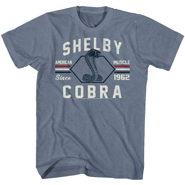 Carroll Shelby Motors Shelby American Muscle Indigo Heather T-Shirt Adulte