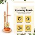 thumbnail image 2 of Toilet Bowl Cleaner Brush with Holder, 14 Inch Beechwood Handle, 2 of 4