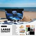 thumbnail image 5 of Wukai Blue Viper Snake Print Zipper Bag,large Beach Tote Bag,Waterproof Sandproof Bag,Grocery and Picnic Tote Travel Bag, 5 of 5