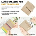 thumbnail image 3 of Egoelife Small Wallets for Women Slim Bifold Credit Card Holder Minimalist Zipper Coin Pocket, 3 of 5