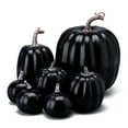 thumbnail image 5 of BKER Pattern 7 Faux Pumpkins Black Halloween Fall Decoration Garden, 5 of 5
