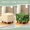 thumbnail image 6 of SCRAWLGOD St. Patrick's Day Shamrock Ladybug Print Green Ottoman Slipcover, Square Washable Ottoman Slipcovers for Foot Stool Nonslip Foot Stool Cover Elastic Bottom, 6 of 7