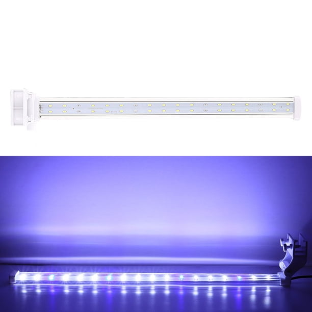 Irfora Luz de acuario de 18 pulgadas, pecera sumergible, abrazadera de Color azul claro y blanco, iluminación LED para acuario, luz de clip para pecera Irfora Luces led