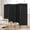 Black, variant on Room Divider 4 Panel Partition Room Dividers and Folding Privacy Screens with 5 Curved Metal Feet Portable Divider Wall 88" W Temporary Wall for Office Divider Bedroom Dressing Room,Black