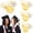 Gold, variant on 4 Pcs Memorial Graduation Tassel Photo Charm with Wing DIY Pin Brooch Memory Tassel Picture Grad Cap Decoration Personalized Grad Gift for Gown Ceremony Bouque