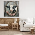 thumbnail image 2 of Stupell Industries Classic Cow & Rose Garland Canvas Wall Art design by Petal Prints Design, 36 x 36, 2 of 7