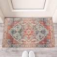 thumbnail image 2 of Bohemian Orange Ethnic Design Rug Welcome Doormat for Indoor/Outdoor Entrance Bohemian Orange Ethnic Design Rug Decoration Door Mat Kitchen Door Mat Bedroom Doormat 17x30 Inch, 2 of 6