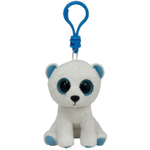 TY Beanie Boos - TUNDRA the Polar Bear (Solid Eye Color) (Plastic Key