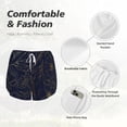 thumbnail image 4 of Balery Copper-Gold Gloss Outline Flower Pattern Women's Running Shorts with Liner 2 Pockets Elastic Workout Athletic Gym Yoga Shorts-XX-Large, 4 of 7
