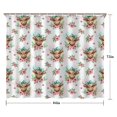 thumbnail image 5 of White Highland Cow Flower Bow Pattern Shower Curtain 84"x72" ,Bathroom Decorative Shower Curtains Set with 12 Hooks,Modern Waterproof Washable Shower Curtain, 5 of 6