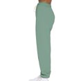 thumbnail image 4 of Njagoc3 Womens Plus Size Solid Color Straight Leg Cuffed Ankle Joggers - Casual Fashion Long Pants, 4 of 5