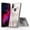Diamond Rhombus Marble, variant on T-Mobile REVVL 4 Case, Rosebono Hybrid Bling Glitter Sparkle Laser White Ultra Transparent Fashion Cute Colorful Skin Cover Shockproof Case for T-Mobile REVVL 4