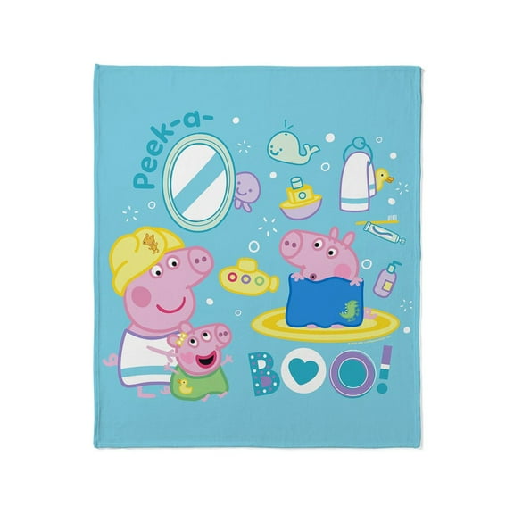 CafePress - Peppa Pig: Bath Time - Soft Fleece Throw Blanket, 50"x60" for All Ages