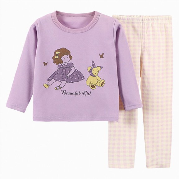 TOWED22 Baby Toddler Boy Clothes Fall Winter Outfit Long Sleeve Sweatshirts Pants Set 6 9 12 18 24 Months 3T 4T 5T Boy Clothes Size:6-12 M,Color:Purple