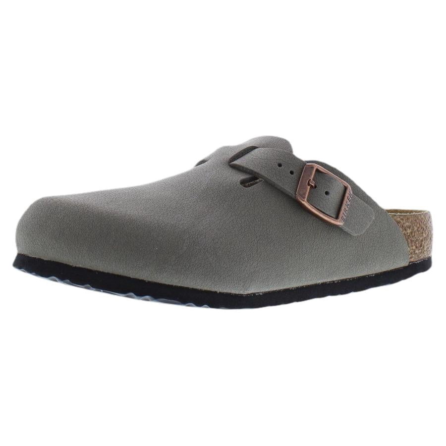 Birkenstock Boston Narrow PS Boys Shoes Size 1, Color: Stone