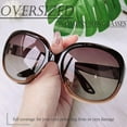 thumbnail image 3 of Oversized Butterfly Polarized Sunglasses for Women, Retro Trendy UV400 Protection Large Frame Sun Glasses with One-Piece Nose Pads for Driving Travel, Gift Ready, 3 of 6