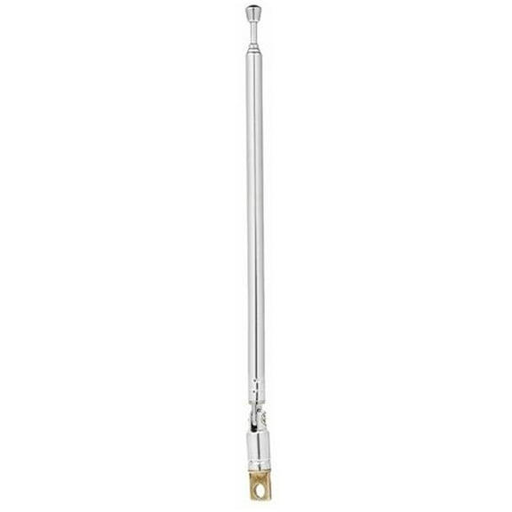 Plug-n-Play Installation Telescopic Fm Radio Antenna 4 Sections 360° Rotatable Chrome Copper Antenna