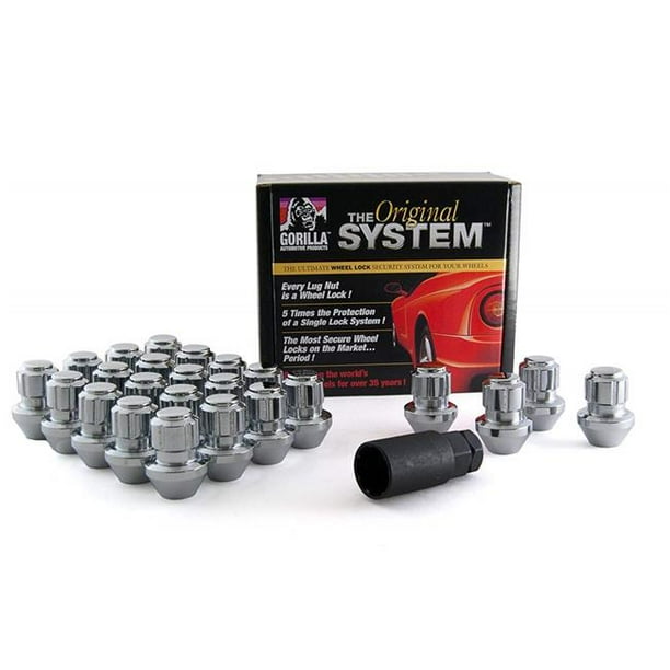 Gorilla 96644DX 14 mm x 1.50 in. Lug Nut & Lock System, Chrome
