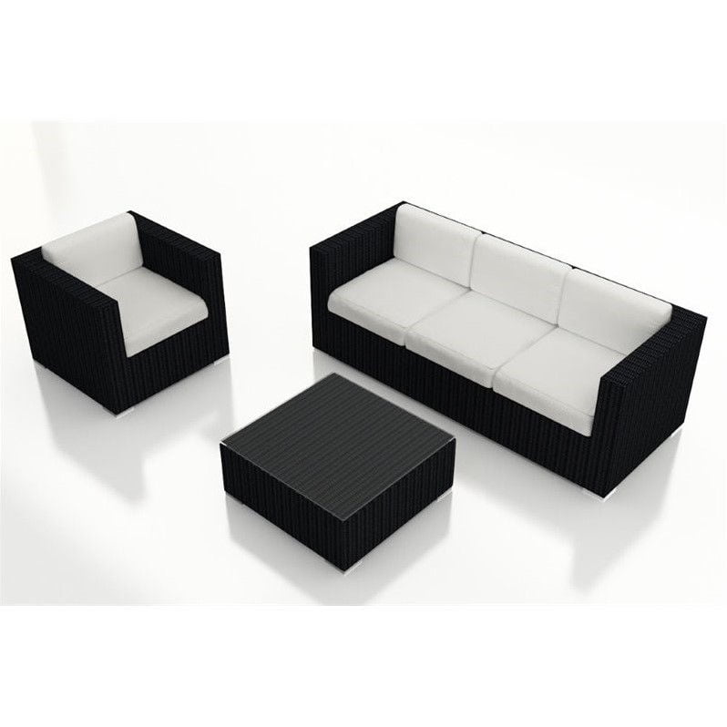 Harmonia Living Urbana 3 Piece Patio Sofa Set in Canvas Natural