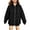#A01-Black, variant on Abcomgle Zip Up Hoodies for Girls Kids Oversized Full-Zip Jackets for Teen Girls Cute Solid Sweatshirt for Teen Girls Fashion Winter Hooded Hoodies for Girls with Pockets