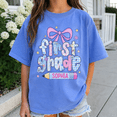 thumbnail image 2 of Back To School Shirt, Personalized Name and Grade Shirt, Custom Bow Pencil School Outfit, First Day Of School Gift, Cute Classroom Tee, 2 of 10
