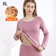 thumbnail image 3 of Jumpingount Ropa interior térmica para mujer, ropa interior térmica gruesa para invierno, para clima frío, elástica, parte inferior larga, conjuntos de Pijama Púrpura/Top/XL Jumpingount AP013086-14B, 3 of 6