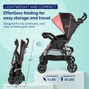 Kolcraft Cloud Sport Girl Lightweight Stroller for Child/Toddler, Coral
