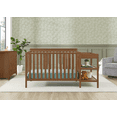 thumbnail image 4 of Delta Children Ellie 5-in-1 Convertible Crib and Changer - Greenguard Gold Certified, Chestnut, 4 of 14