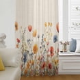 thumbnail image 6 of Yellow Red Blue Spring Floral Sheer Curtains 84 Inches Long, Watercolor Botanical Summer Flowers Light Filering Curtains, Breathable Simi Curtain Privacy Drapes for Living Room Window Treatment, 6 of 9
